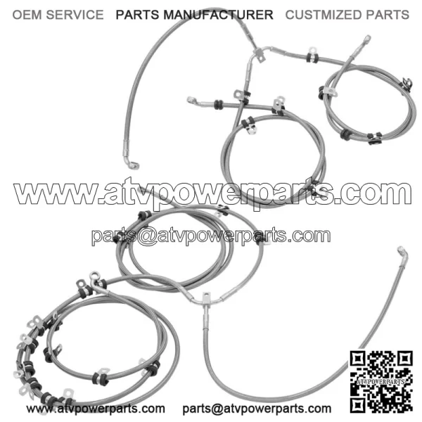 Front & Rear Brake Hose Line For Can Am Maverick Turbo Maverick Max Turbo 19-21 - Image 4