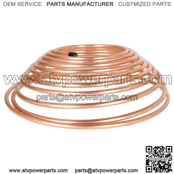 5/16" 25 Foot Roll Coil Brake Fuel and Trans Line Tubing Copper Plated - Image 3