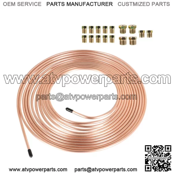 Brake Line Tubing Kit 25 Foot 3/16" OD??16 Brake Tubing Connector Nut - Image 4