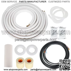 Install Kit For Mini Split Heat Pump Systems 1/4" - 3/8" Dia. 25Feet White Pipe