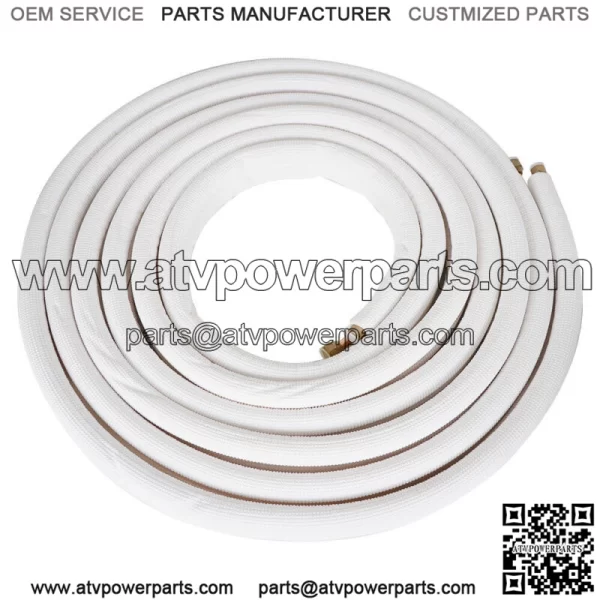 Install Kit For Mini Split Heat Pump Systems 1/4" - 3/8" Dia. 25Feet White Pipe - Image 3