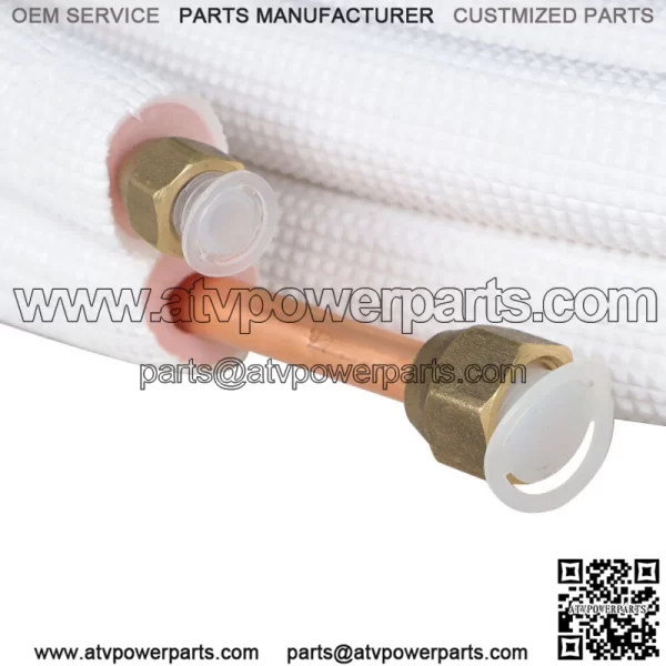 Install Kit For Mini Split Heat Pump Systems 1/4" - 3/8" Dia. 25Feet White Pipe - Image 4