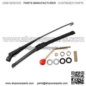 UTV Manual Hand Operated Windshield Wiper Rubber Blade Universal Replacement Kit (Fits: Yamaha Rhino 660)