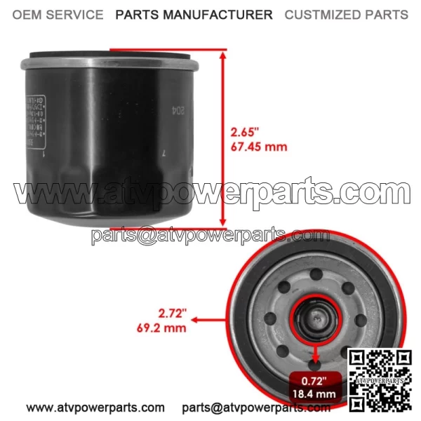 Oil Filter for Yamaha YXR660 Rhino YZF R6 599 XJ6 Diversion 600 2006-2018 - Image 2