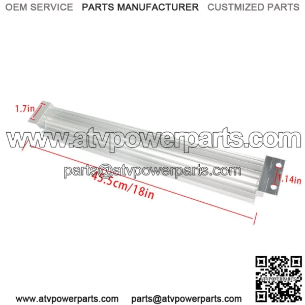 18" Dual Pass Aluminum Finned Transmission Oil Cooler w/ 1/4" NPT fittings - Image 4