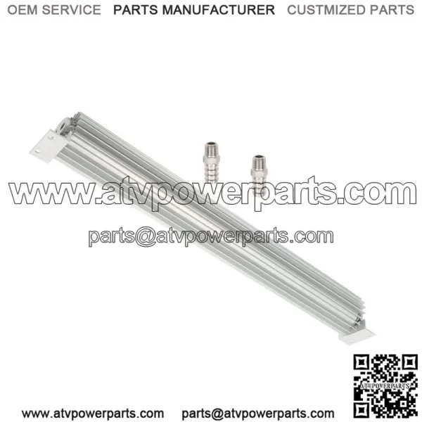 24" Dual Pass Aluminum Finned Transmission Oil Cooler w/ 1/4" NPT fittings