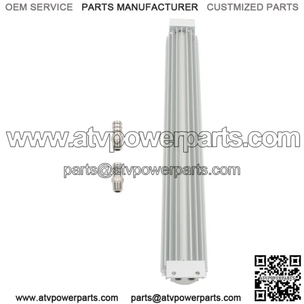 24" Dual Pass Aluminum Finned Transmission Oil Cooler w/ 1/4" NPT fittings - Image 3