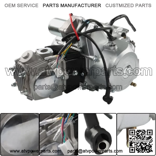 125cc 4 Stroke ATV Engine Motor 3-Speed Semi Auto w/Reverse For ATV Quad Go Kart - Image 3