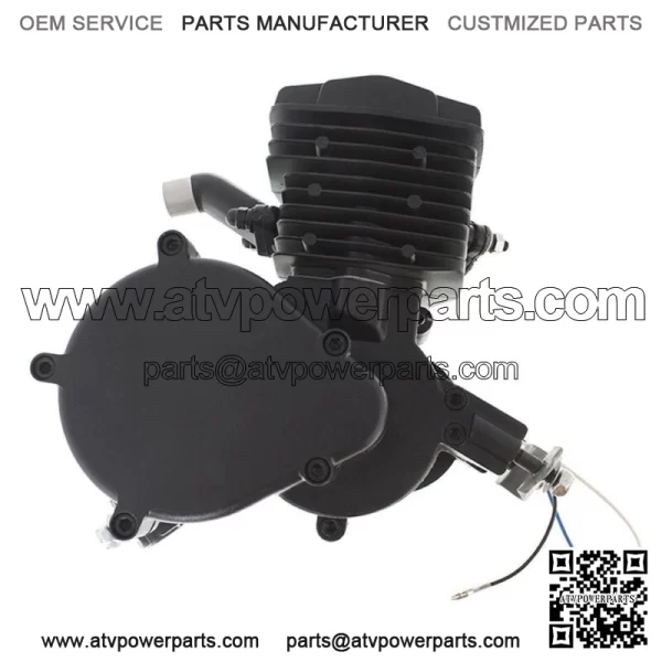 80cc Motorized Motorised Bicycle Bike Cycle 2 Stroke Gas Engine Motor Black - Image 2