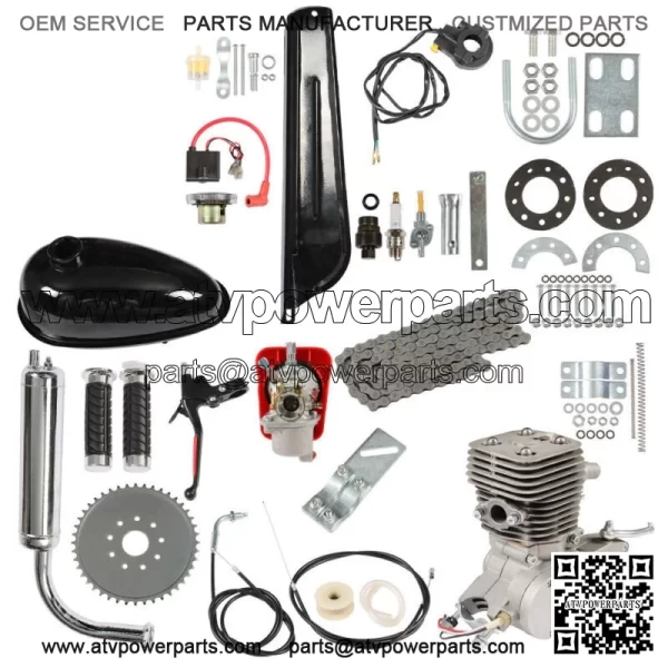 2-Stroke 100cc  Bicycle Gasoline Engine Motor Kit DIY Motorized Bike