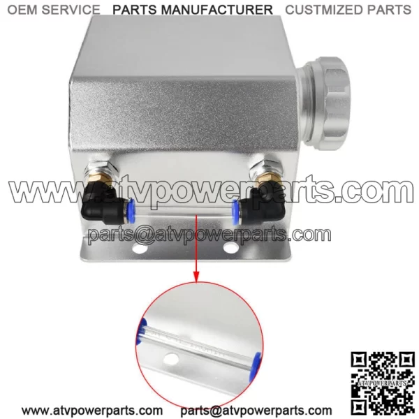 Aluminum Car Reservoir Radiator Coolant Overflow Bottle Recovery Water Tank 1L - Image 2