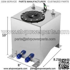 2.5 Gallon / 10L Fuel Cell Tank Aluminum Racing Drift W/ Level Sender