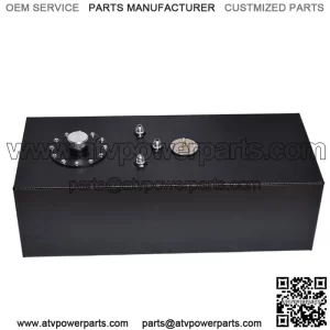 15 Gallon Race Fuel Cell Gas Tank w/ Level Sender 60L Top-Feed Slim Aluminum