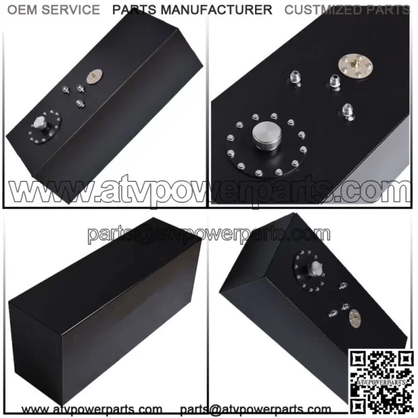15 Gallon Race Fuel Cell Gas Tank w/ Level Sender 60L Top-Feed Slim Aluminum - Image 4