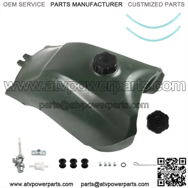 Green Fuel Tank w/ Cap and Fuel Petcock For Honda FourTrax 300 TRX300 1993-2000 - Image 2