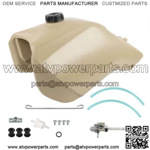 Beige Fuel Tank w/ Cap + Fuel Petcock For Honda FourTrax 300 TRX300FW 4x4 93-00