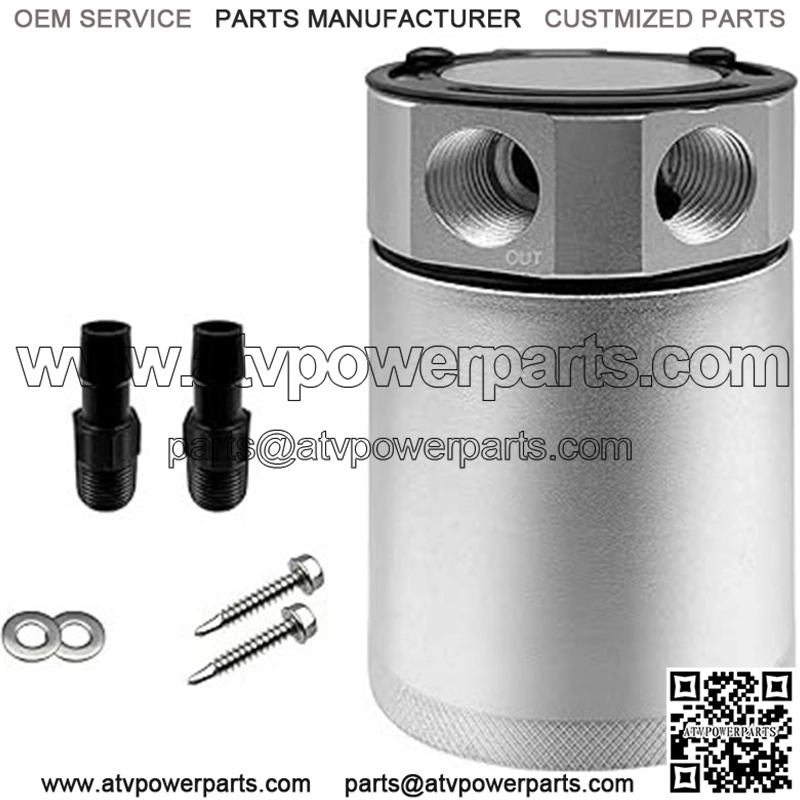 05018 Oil Breather Pot # Silver