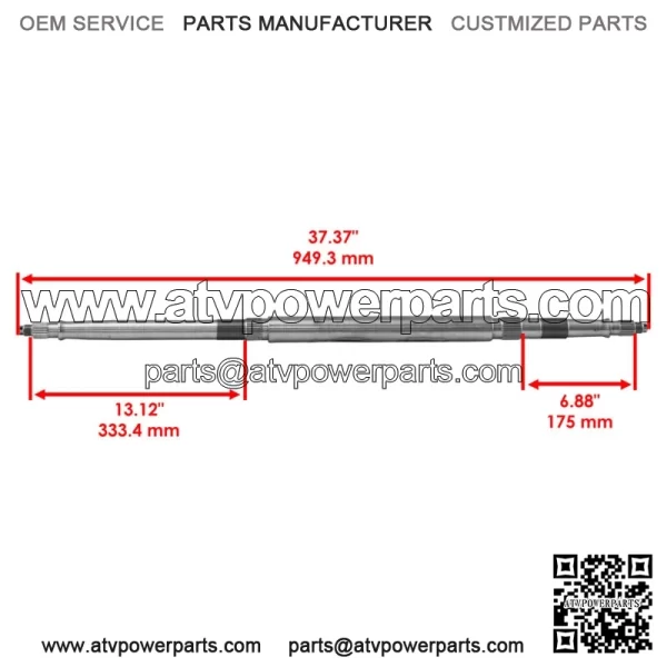 0454660 Rear Axle Shaft For Polaris RZR 170 2010-2021 - Image 2