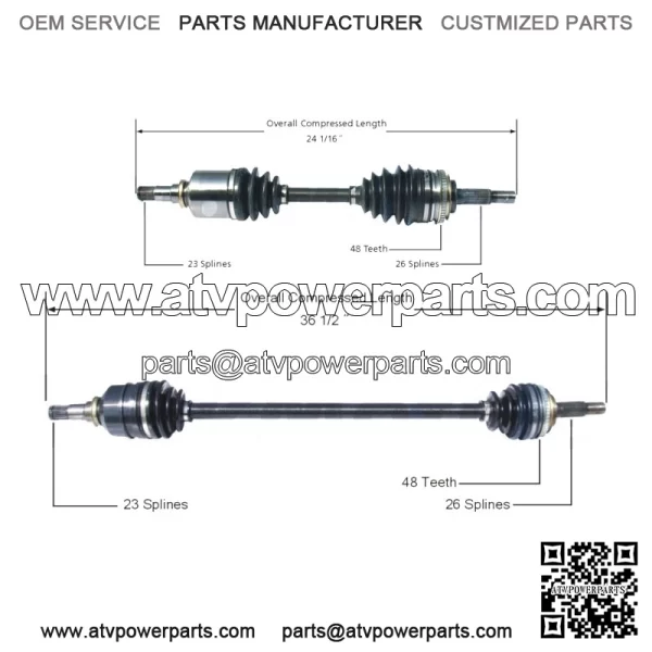 Pair Set of 2 Front CV Axle Shafts For Prizm Celica Corolla (For: Toyota)