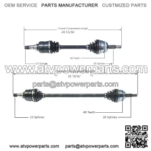 Pair Set of 2 Front CV Axle Shafts For Corolla S LE CE Automatic FWD (For: Toyota)