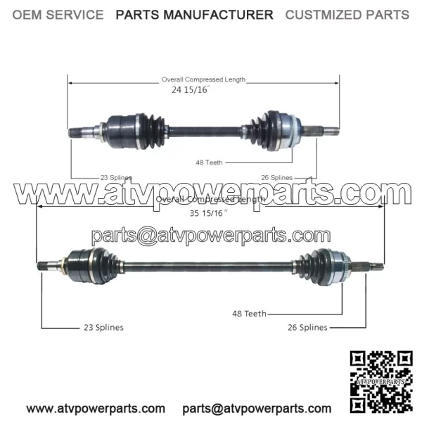 Pair Set of 2 Front CV Axle Shafts For Corolla S LE CE Automatic FWD (For: Toyota)