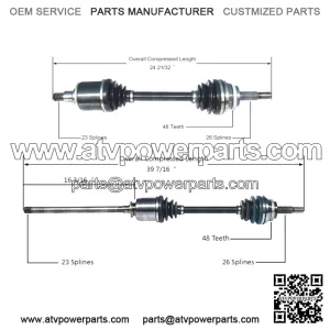 Pair Set of 2 Front CV Axle Shafts For Toyota Highlander AWD 2001-2007 (For: Toyota)