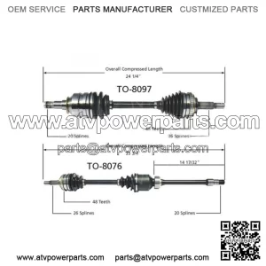 2X FRONT CV JOINTS AXLE SHAFT SHAFTS FOR TOYOTA 1996-2000 (For: Toyota)
