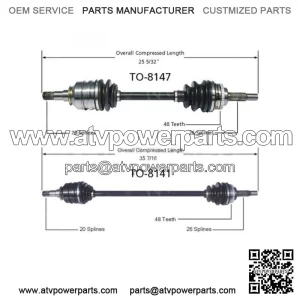 2X FRONT CV JOINTS AXLE SHAFT SHAFTS FOR TOYOTA PRIUS 2001-2003 (For: Toyota)