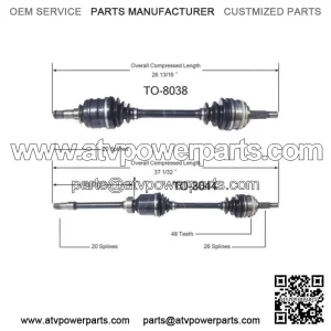 Fits Toyota Camry Solara 2X CV Axle Shaft Front Left Front Right (For: Toyota)