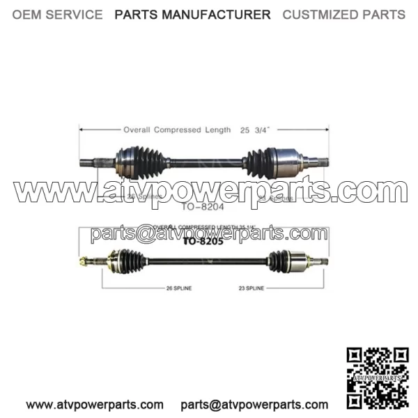 CV Axle Shaft Front Left Front Right Set Of 2 For Toyota 2006-2017 (For: Toyota) - Image 2