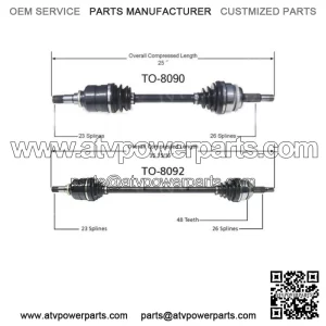 2X Front Left Right CV Axle Shaft Joint For Toyota Corolla 2006 2005 (For: Toyota)