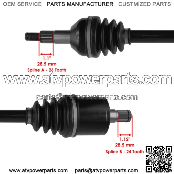 Rear Left And Right CV Joint Axles for Can-Am Outlander 400 4X4 2009-2012 - Image 3