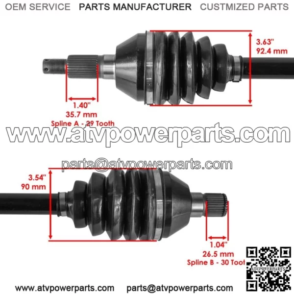 Rear Left Or Right CV Joint Axle For Can-Am Maverick X3 Max Turbo RR XRS 2020-24 - Image 3