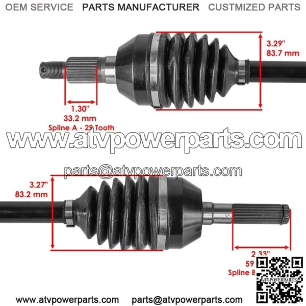 705402099 Front CV Axles For Can Am Maverick X3 Max Turbo R 2018 2020 Left/Right - Image 3