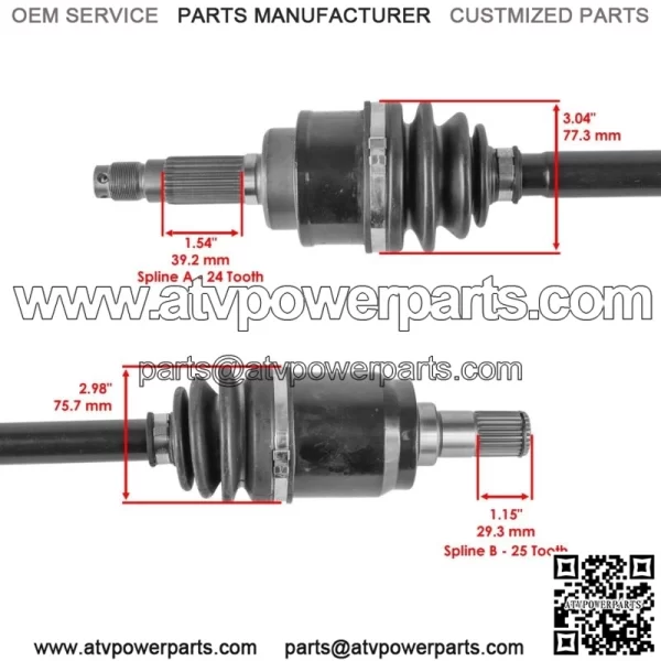 Rear Left CV Joint Axle fits Honda MUV700 Big Red 700 4X4 2009 2010 2011 - 2013 - Image 3