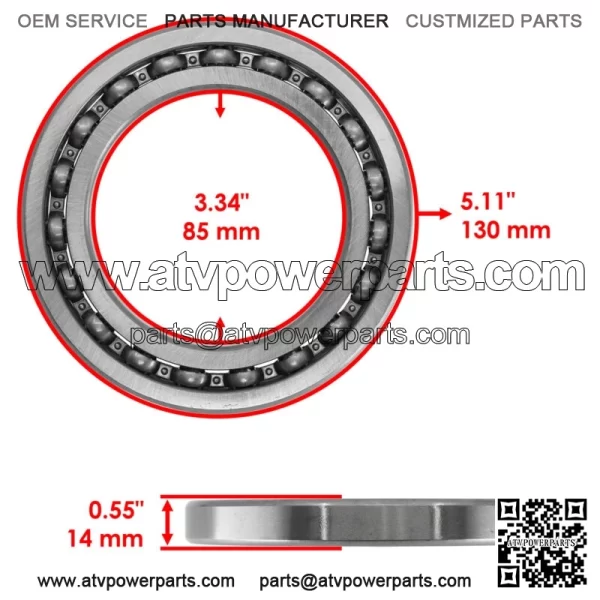 Rear Differential Bearing Seal Kit for Yamaha Rhino 700 YXR700F 4X4 FI 2008-2013 (For: 2006 Yamaha Rhino 660) - Image 5