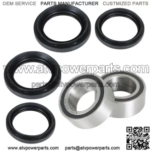 Both Front Wheel Bearing Seal Kits for 1988-2000 Honda TRX300FW Fourtrax 4x4 ATV