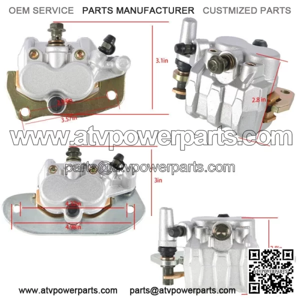 For Yamaha Rhino 700 YXR700 2008-2013 With Pads Front & Rear Brake Calipers - Image 3