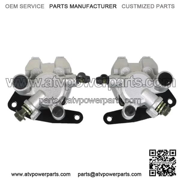 Front Brake Calipers +Brake Rotors For 2007-2012 Yamaha Grizzly 350 YFM350G NEW - Image 3