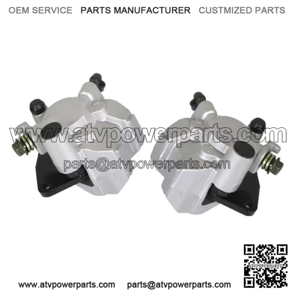 Front Brake Calipers +Brake Rotors For 2007-2012 Yamaha Grizzly 350 YFM350G NEW - Image 4