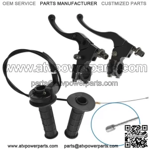 7/8" Handlebar Grip Throttle Cable Clutch Brake Lever For Honda Baja Doodlebug