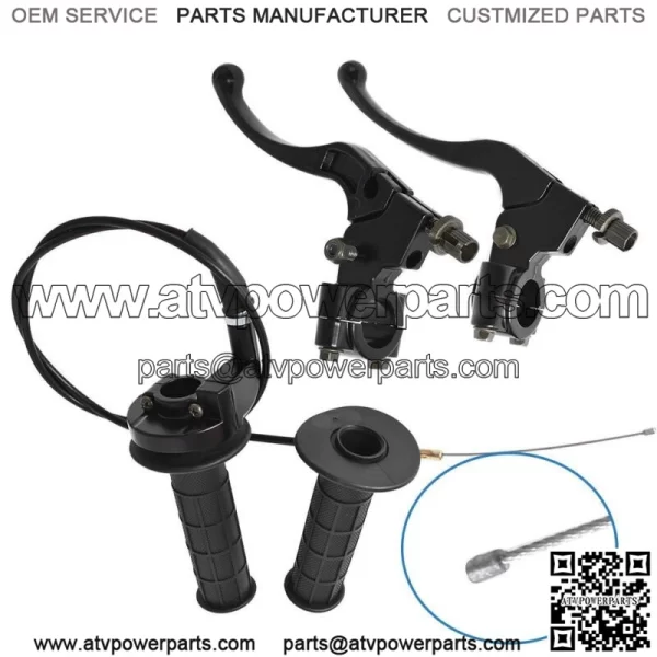 7/8" Handlebar Grip Throttle Cable Clutch Brake Lever For Honda Baja Doodlebug