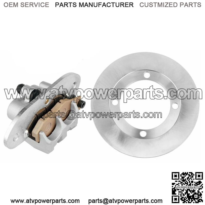 Rear Brake Caliper And Disc Rotor W/Pad For Yamaha Rhino 700 YXR700 4X4 2008-13(For: Yamaha Rhino 700)