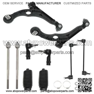 10PCS Front Lower Control Arms Sway Bars Tierods For 2013 - 2016 Dodge Dart