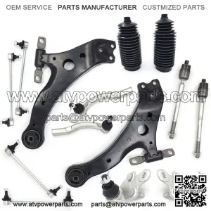14 Piece Steering & Suspension Kit Control Arms Tie Rods For Toyota Camry 07-11