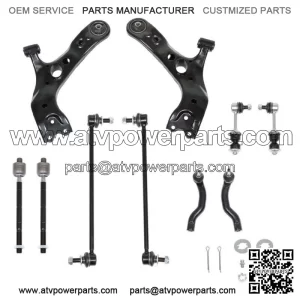 10PC For 2006-2018 Toyota RAV4 Front Rear Control Arm And Ball Joint Tie Rod End