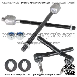 Front Inner Outer Tie Rod End Driver Passenger For 2006-2010 Hummer H3 H3T 4pc