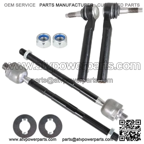 Front Inner Outer Tie Rod End Driver Passenger For 2006-2010 Hummer H3 H3T 4pc - Image 3