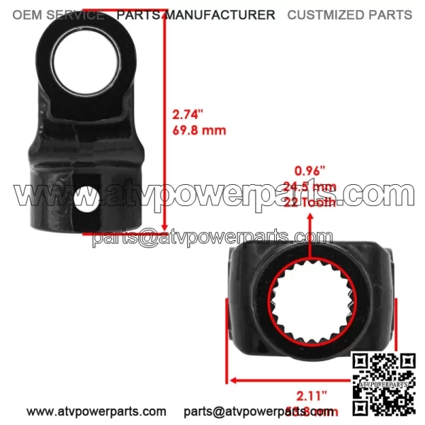 Front Propeller Drive Shaft Yoke For Polaris Scrambler 850 1000 2013-2017 - Image 2