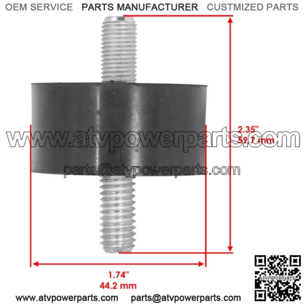 Rear Engine Mount Rubber Isolator for Polaris 3022076 3021935 3021119 - Image 2